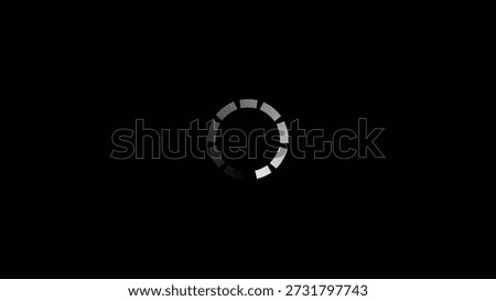 Spinning circle loading icon with segmented segments spinner progress