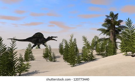 Spinosaurus Jubgle Stock Illustration 120773440 | Shutterstock