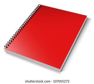 Spiral binder. Note pad with white