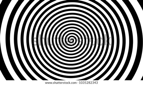 Spiral Black White Background Hypnosis Illusion Stock Illustration ...