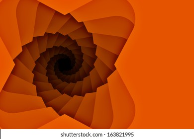 Spiral downward Staircase Background with copy space