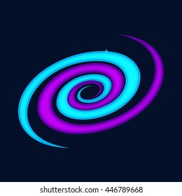 Spiral Galaxy Icon Cartoon Style Isolated Stock Illustration 446789668 ...