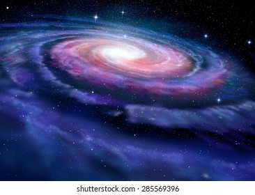 Spiral galaxy, illustration of Milky Way