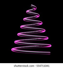 Spiral Glow Effect Purple, Undertow, Abstract Glowing Rings Abstract Light Painting The Lights On The Exposure Time Movement 3D Illustration, 3D Rendering.