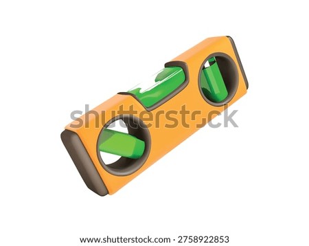 Spirit Level Bubble Tool 3D Render Isolated 3d Icon on White