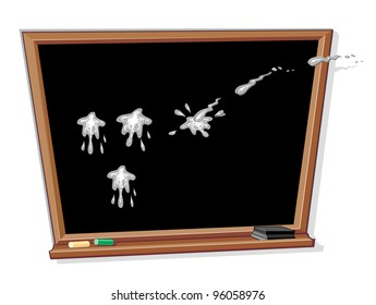 Spit Ball On Blackboard