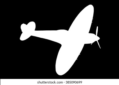 Spitfire Silhouette - White Reverse Angle 