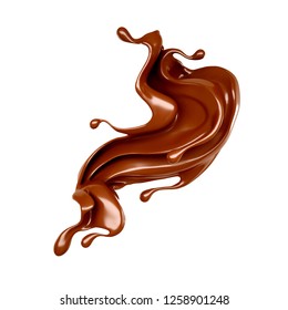 3d Render Abstract Liquid Milk Chocolate Stock Illustration 734934469