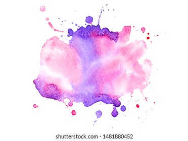 Splash Colorful On Paperabstract Watercolor Background Stock ...