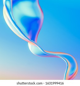 Splash fluid 3d illustration, 3d rendering.