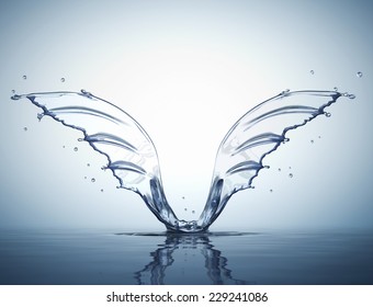 water angel wings