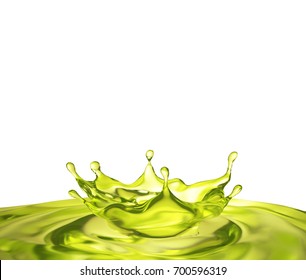 A Splash Of Green Tea. 3d Illustration, 3d Rendering.