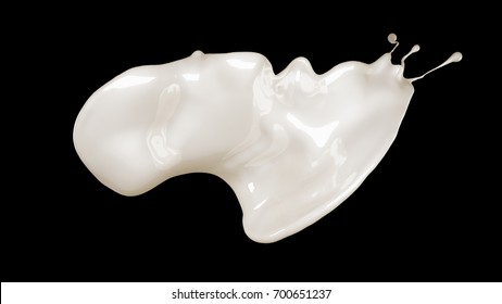 A splash of milk. 3d illustration,