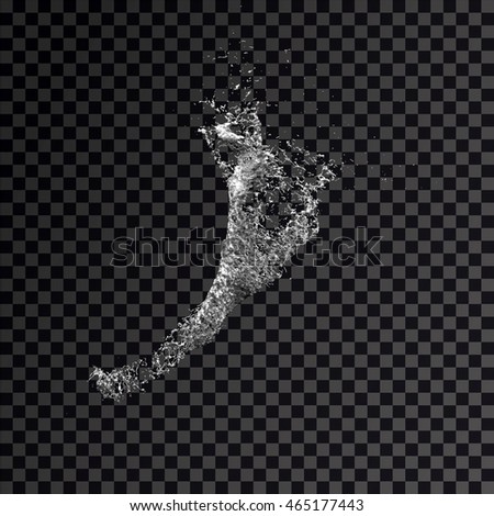 splash silver 3d transparent