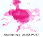 Splashes of water form a unique texture resembling a Pink Turtle, i think. Abstract watercolor background