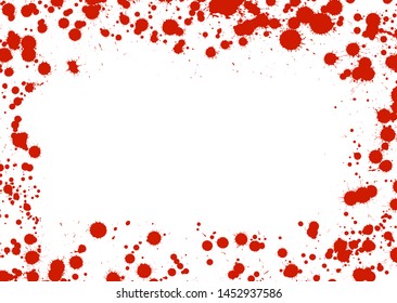 Splashing Blood Drawn Picture Frame Stock Illustration 1452937586 ...