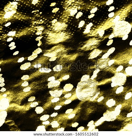 Splatter Backdrop. Watercolour Image. Color Motion. Abstract Patchwork Ornament. Japanese Ethnic Natural Canvas. Dirty Art Aquarelle. Black, Gold, Yellow Splatter Backdrop.