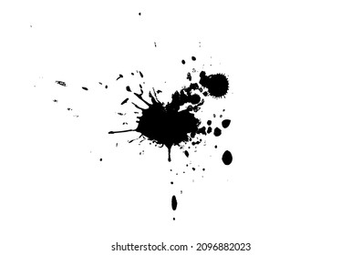 Splatter Black Ink Splash Water Painting Stock Illustration 2096882023 ...