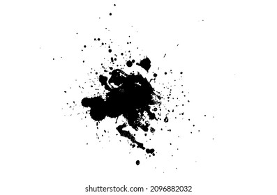 Splatter Black Ink Splash Water Painting Stock Illustration 2096882032 ...