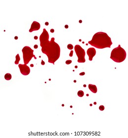 Splattered Blood Stains Surface Close Isolated Stock Illustration ...