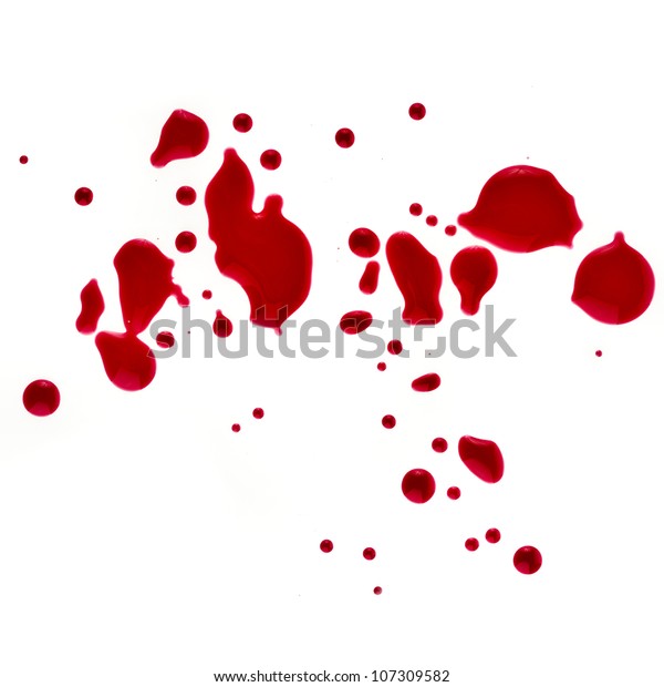 Splattered Blood Stains Surface Close Isolated Stock Illustration ...