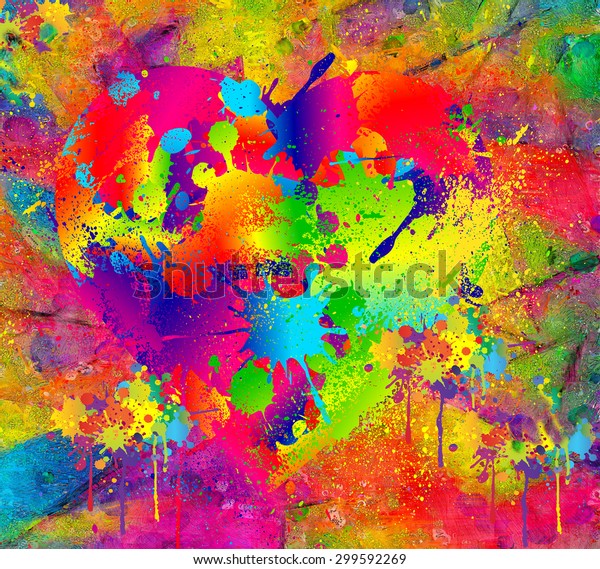 スプラッター塗料 アートの色で濡れたスプラッターペイントのパターンに似た抽象的な背景 楽しい 花柄の色の デジタルレンダリングは アートの背景 想像力に富んだシーン テクスチャーに最適 のイラスト素材