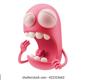 Spleepy Emoji Cartoon 3d Rendering Stock Illustration 421315663 ...