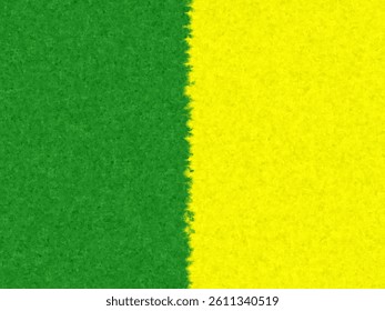 A split background. One half is textured green, the other half is textured yellow. The division between the colors is an irregular, jagged line.