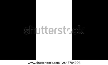 Split screen into three parts black and white vertically