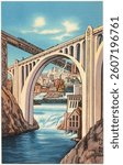 Spokane, Washington and falls, waterpower is enshrined in Spokane Falls in the heart of Spokane