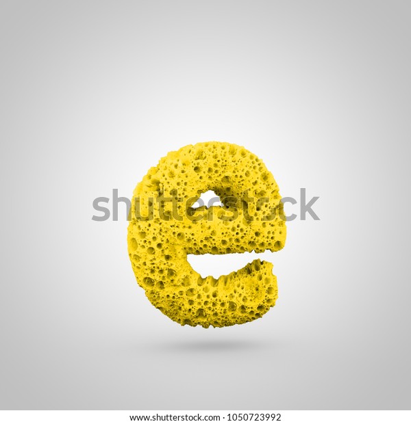 Sponge Letter E Lowercase 3d Rendering Stock Illustration