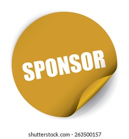 Sponsor Sticker And Tag - Gold