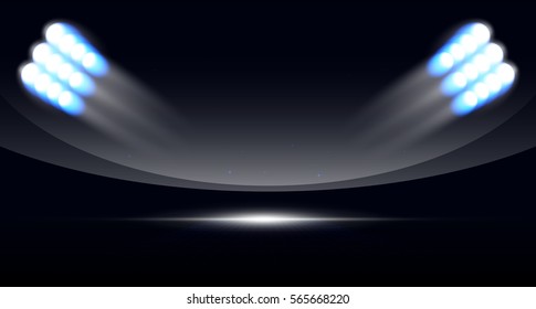 Sport background of night stadium with lights of projectors. - Powered by Shutterstock