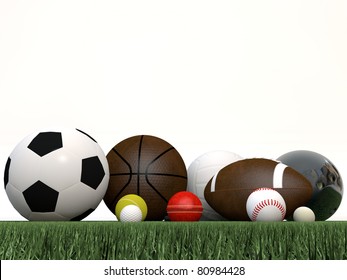 Sport Balls Isolated On White Background