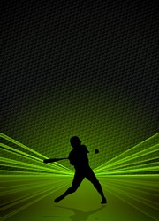 Sport Business Poster: Baseball Player Background With Space