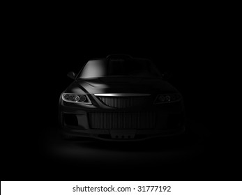 Sport car in dark