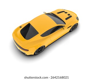 Sport car isolated on background. 3d rendering - illustration