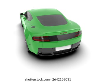 Sport car isolated on background. 3d rendering - illustration