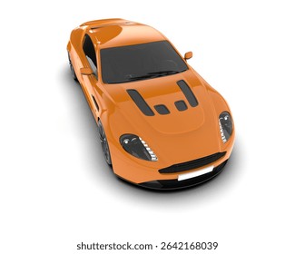 Sport car isolated on background. 3d rendering - illustration