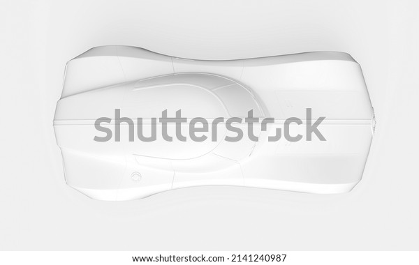 sport car in minimalism concept on pastel\
background top view, 3d\
illustration
