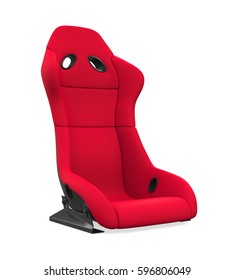 Sport Car Seat Isolated. 3D Rendering