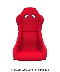 Sport Car Seat Isolated. 3D Rendering