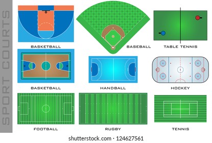 Creative Vector Illustration Sport Game Fields Stock Vector (Royalty ...