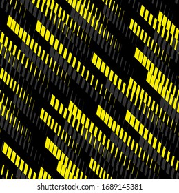 Sport Pattern. Abstract Geometric Seamless Texture With Diagonal Lines, Tracks, Halftone Stripes. Extreme Sporty Style, Urban Art Design. Trendy Raster Background In Neon Colors, Yellow, Gray, Black