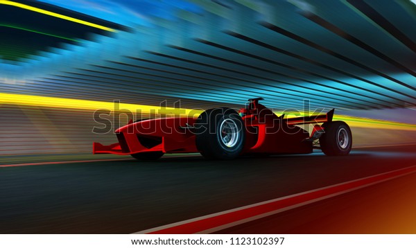 Sport racing car fast driving to achieve the champion\
dreame , motion blur effect apply . 3D rendering and mixed media\
composition .