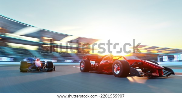 Sport racing car\
fast driving to achieve the champion dream , motion blur and\
lighting effect apply . 3D\
rendering