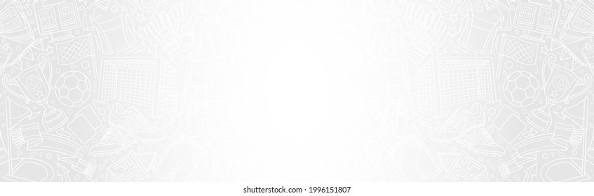 Sport White Background Banner With All Sports Texture 