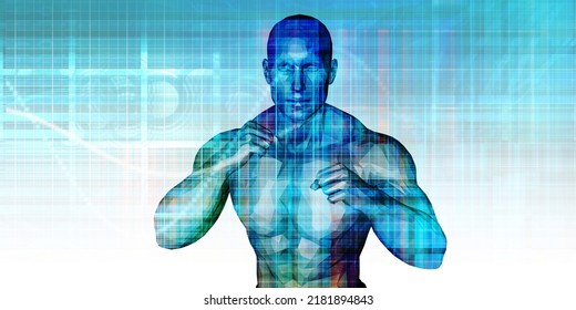 Sports Analytics Increasing Performance As A Fitness Concept 3D Render