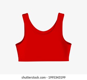 Women’s Sports Bra Mockup In Front View, Design Presentation For Print, 3d Illustration, 3d Rendering