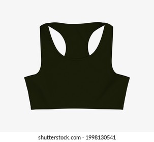 Women’s Sports Bra Mockup In Front View, Design Presentation For Print, 3d Illustration, 3d Rendering